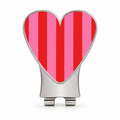 Red/Pink Stripe Hat Clip with Red Ball Marker