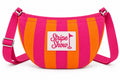 Crossbody Bag - Orange/Pink Stripe Show