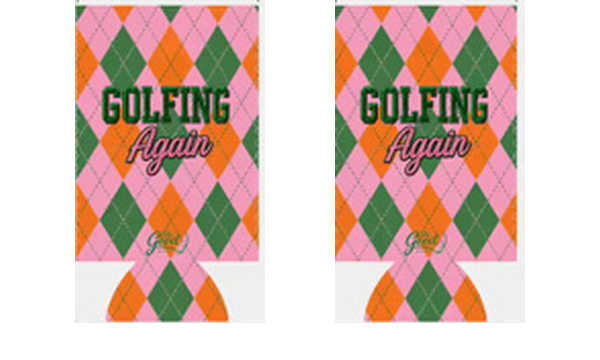 Drink Koozie - Argyle Golfing Again