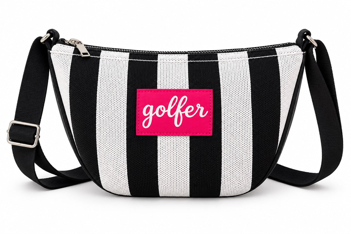 Crossbody Bag - Black/White Golfer