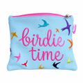 Birdie Time pouch on a pure white background
