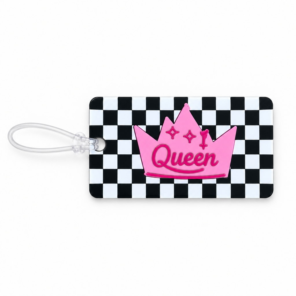 Queen bag tag rotated horizontally