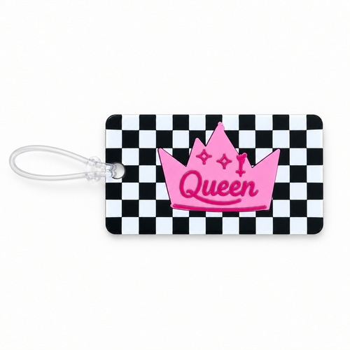 Queen bag tag rotated horizontally